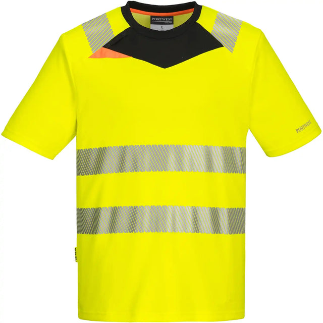 Portwest DX413 DX4 Warnschutz T-Shirt – gelb/schwarz
