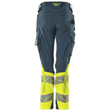 Mascot K1 Acceleratesafe Dame Warn Stretchbundhose – dunkelpetroleum/gelb