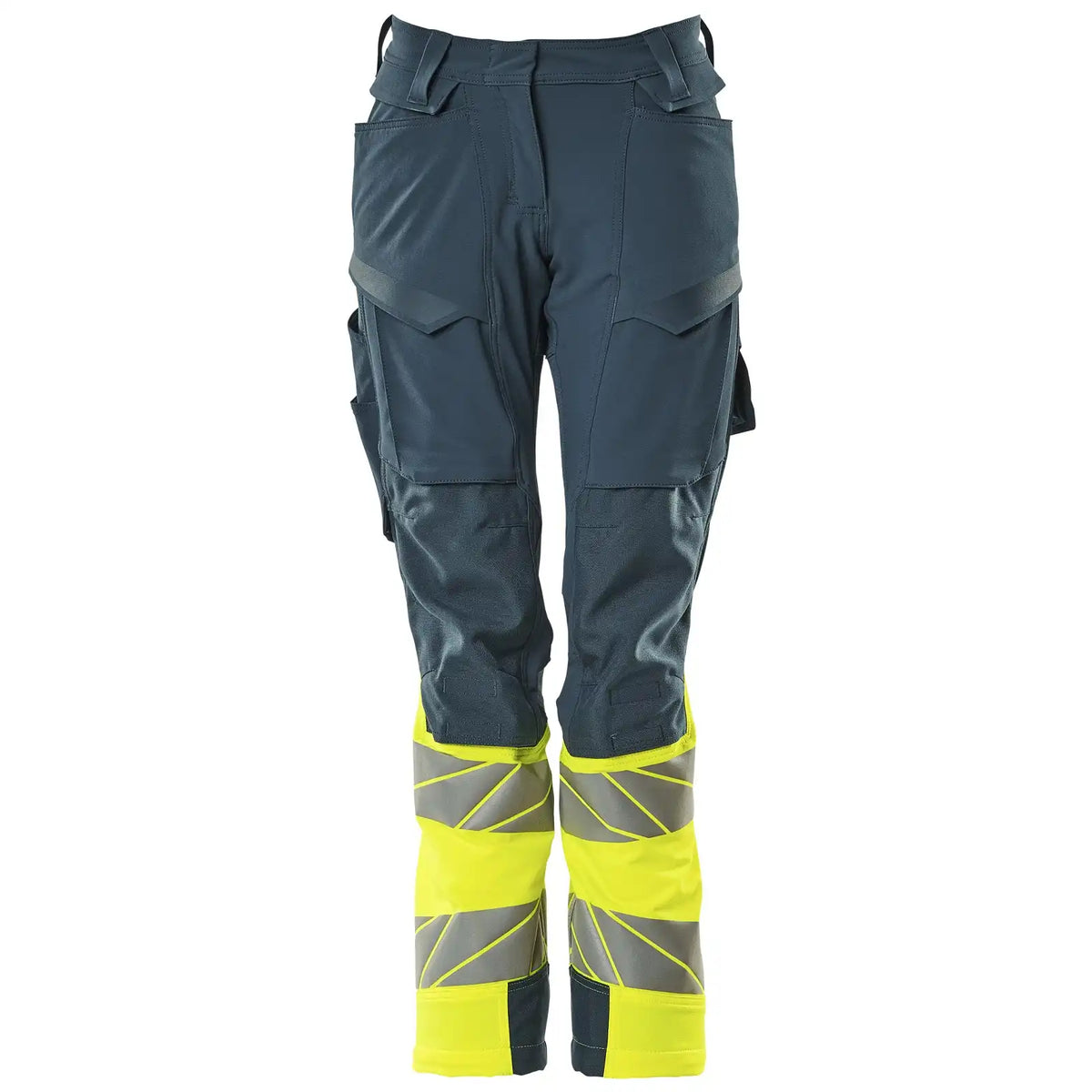 Mascot K1 Acceleratesafe Dame Warn Stretchbundhose – dunkelpetroleum/gelb