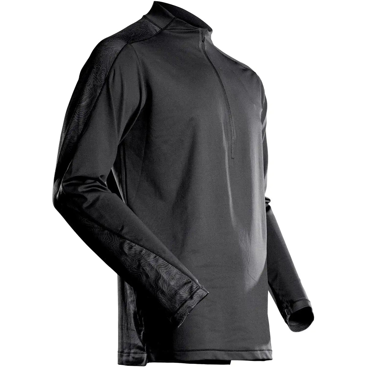 Mascot 22681-618 Customized Zip-Langarmshirt – schwarz