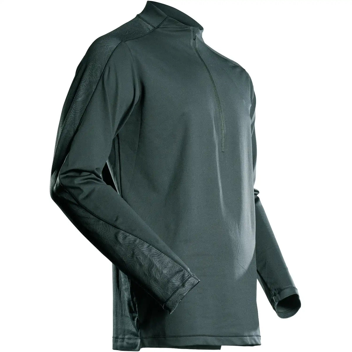 Mascot 22681-618 Customized Zip-Langarmshirt – waldgrün