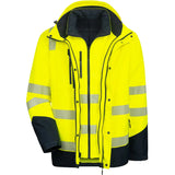 Nitras Motion TEX VIZ Plus Warnschutz Winterjacke – gelb/marine