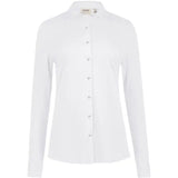 Hakro Cotton TEC 136 langarm Bluse – weiß