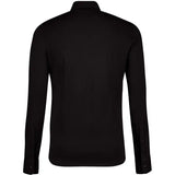 Hakro Cotton TEC 137 langarm Hemd – schwarz