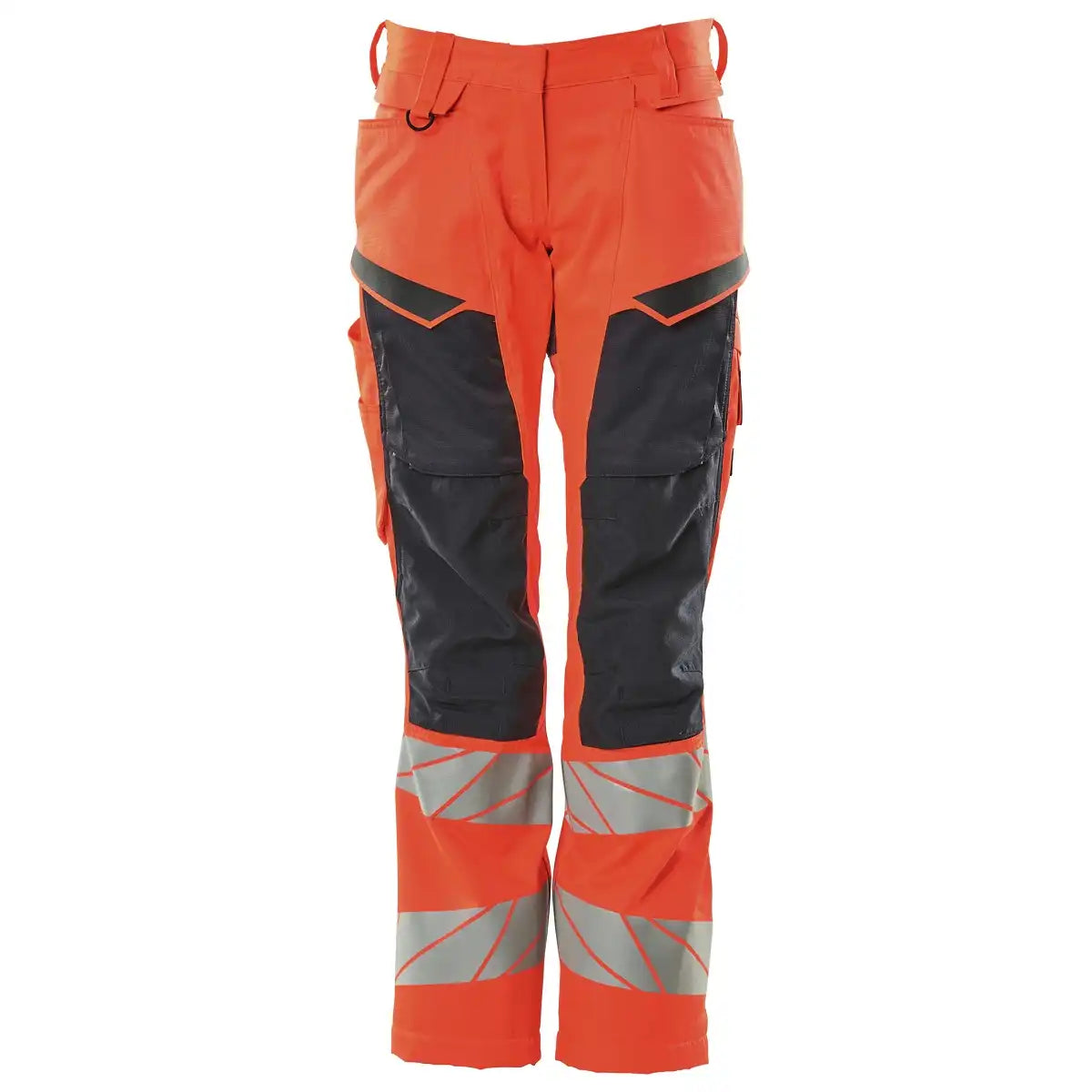 Mascot Damen Kl.2 Accelerate Safe Warnsch Bundhose – rot/schwarzblau