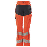 Mascot Damen Kl.2 Accelerate Safe Warnsch Bundhose – rot/schwarzblau