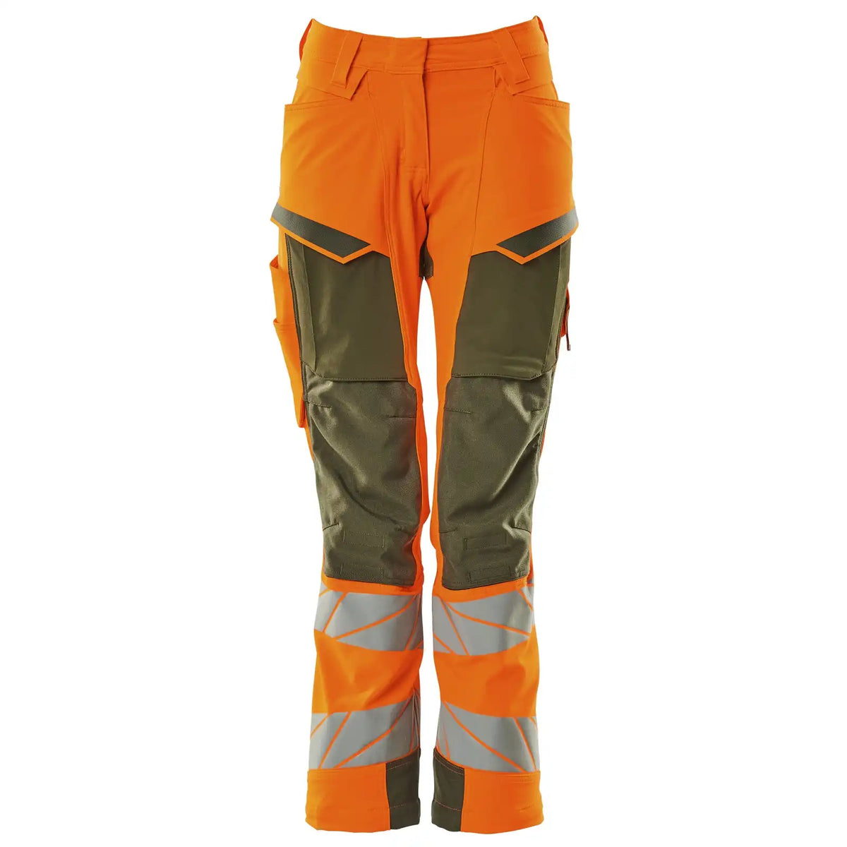 Mascot K2 Acceleratesafe Dame Warn Stretchbundhose – orange/moosgrün
