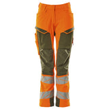 Mascot K2 Acceleratesafe Dame Warn Stretchbundhose – orange/moosgrün