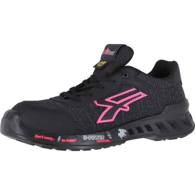 U-Power Damen Michelle Leve S1P Halbschuhe rot – schwarz