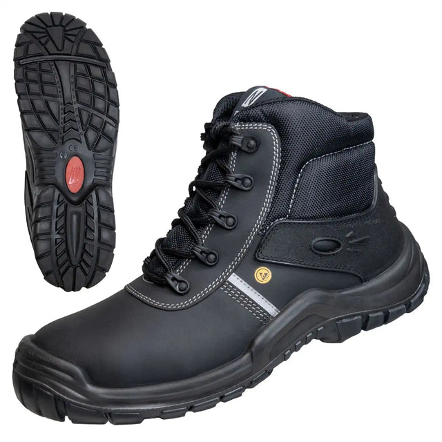 Nitras Utility Step MID S3L Sicherheitshochschuhe schwarz – schwarz