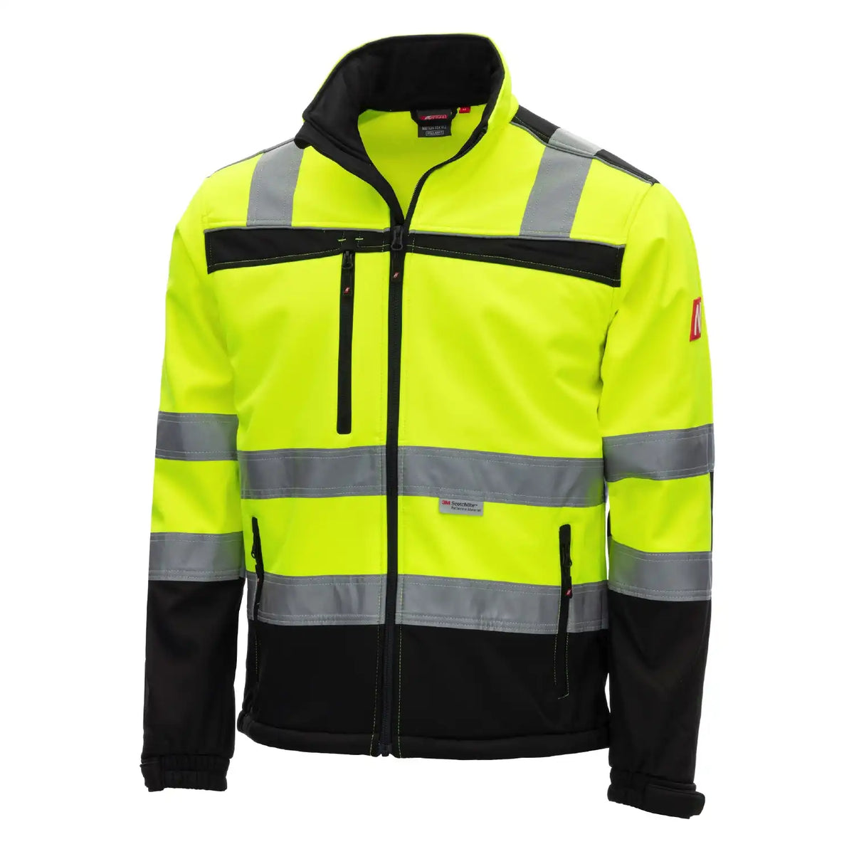 Nitras Motion TEX VIZ Warnschutz Softshelljacke 7170, 7171 – gelb/schwarz