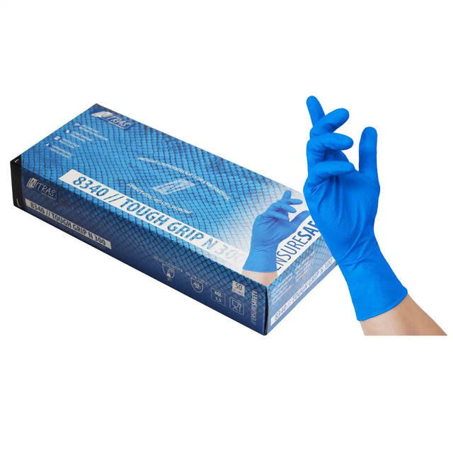 Nitras Tough Grip N 300 50St Nitril Einweghandschuhe blau