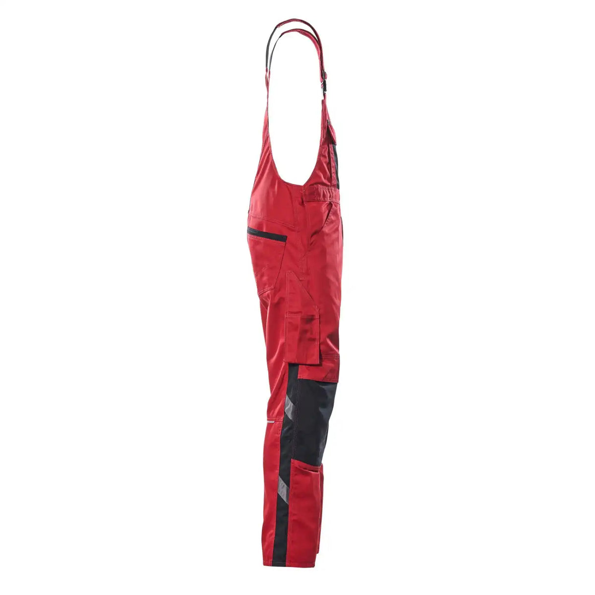 Mascot Augsburg Unique Latzhose – rot/schwarz