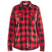 Blåkläder Damen Striker Flanellhemd – rot/schwarz