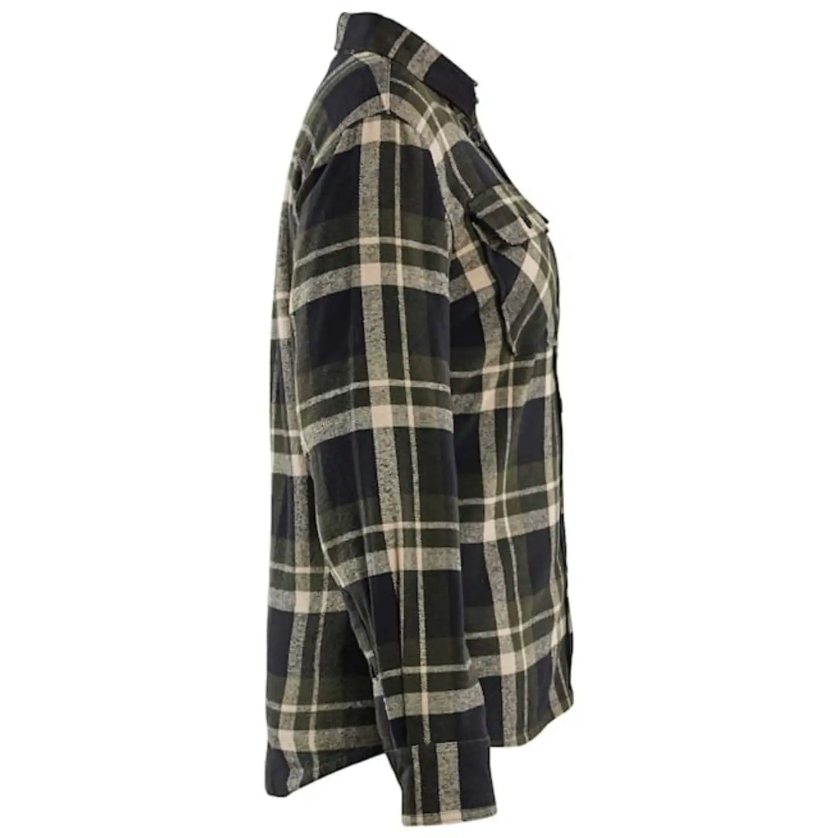 Blåkläder Damen Striker Flanellhemd – waldgrün/schwarz