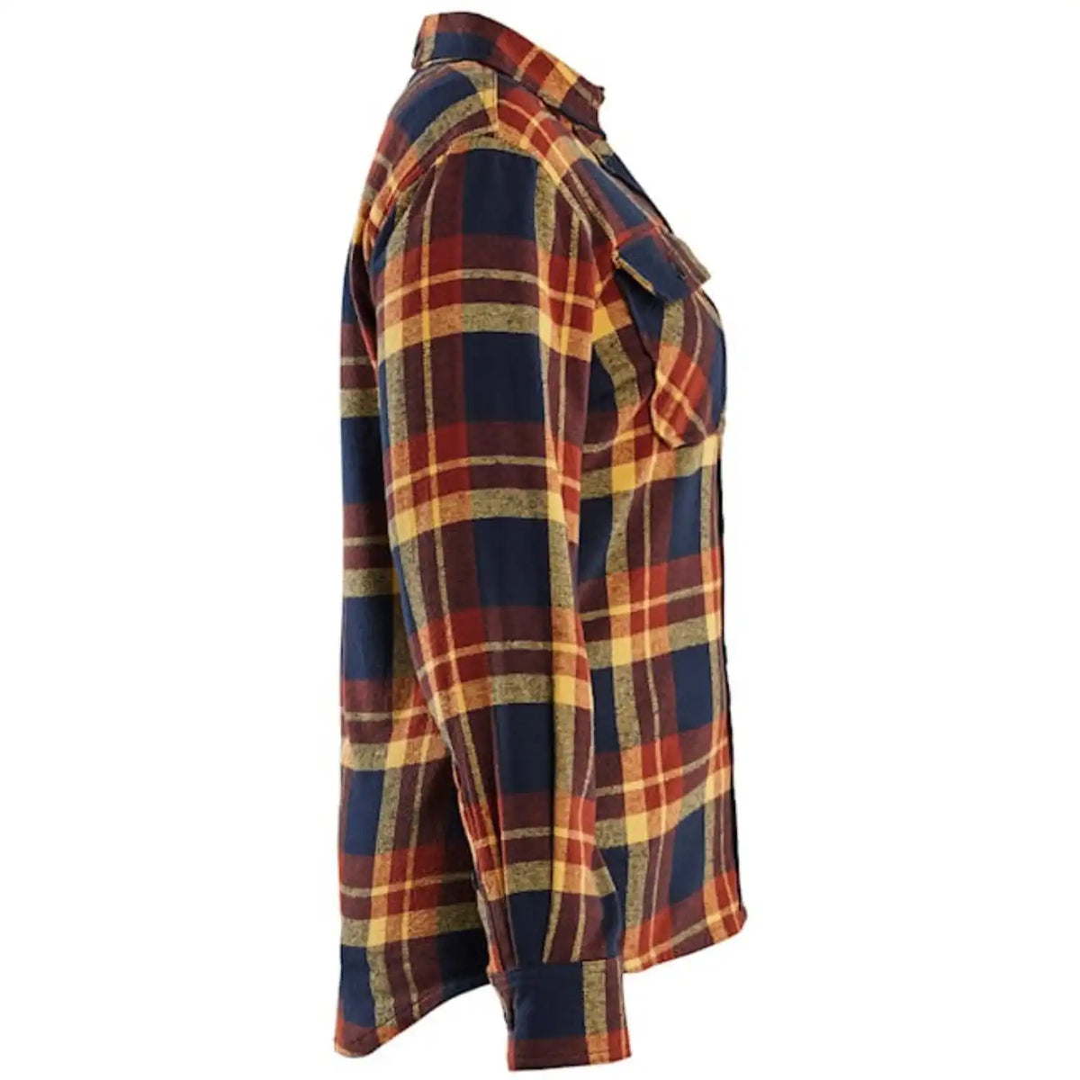 Blåkläder Damen Striker Flanellhemd – rostrot/dunkelblau