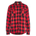 Blåkläder Striker Flanellhemd – rot/schwarz