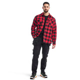 Blåkläder Striker Flanellhemd – rot/schwarz