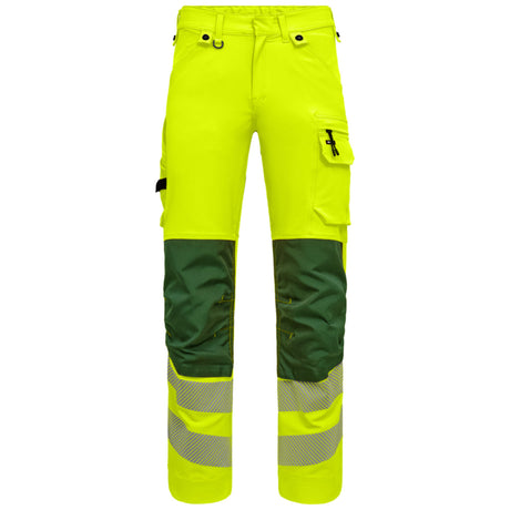 Engel 2345-124 Warnschutz Stretch Arbeitshose – gelb/grün