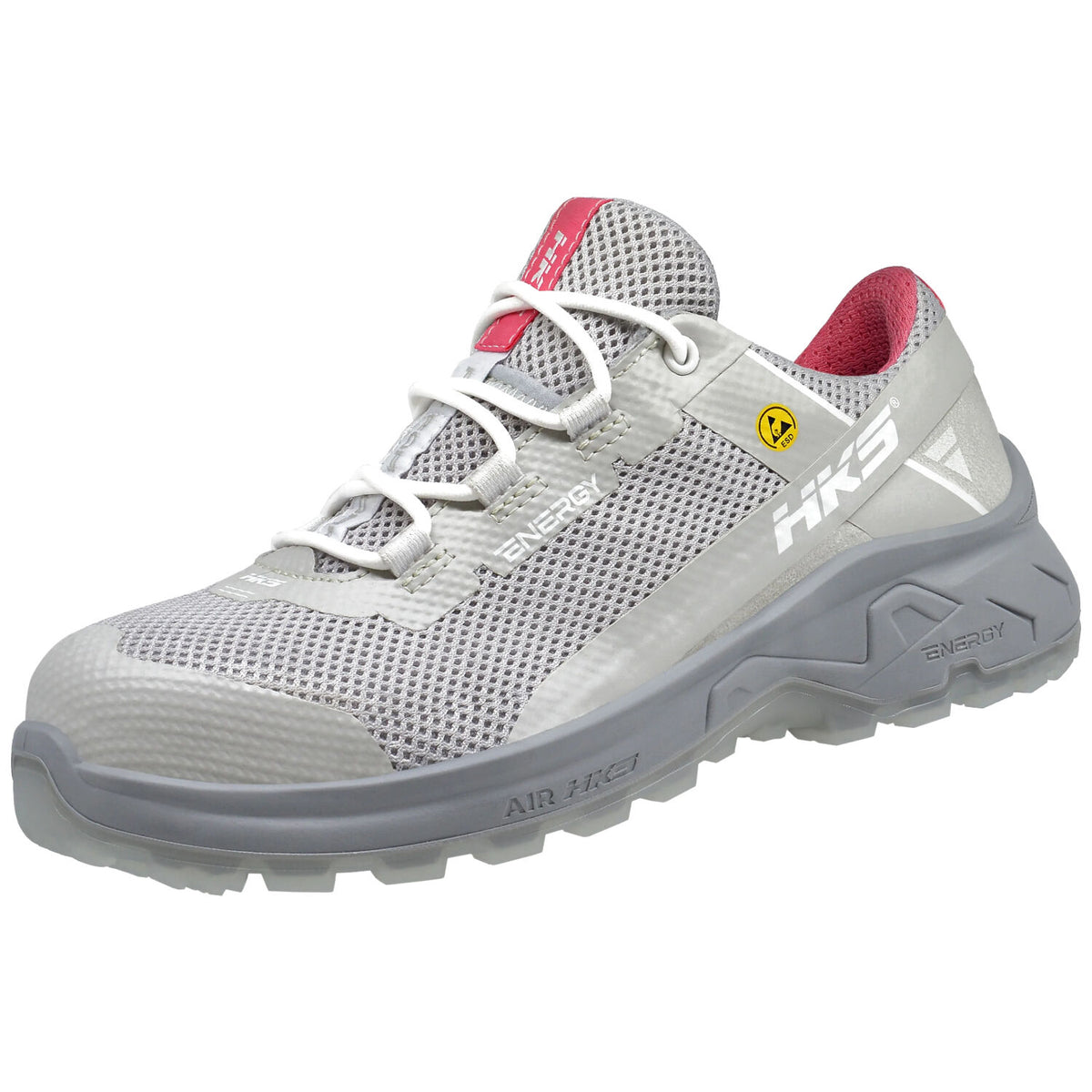 HKS Damen AirFit S1P Sicherheitshalbschuhe pink – grau