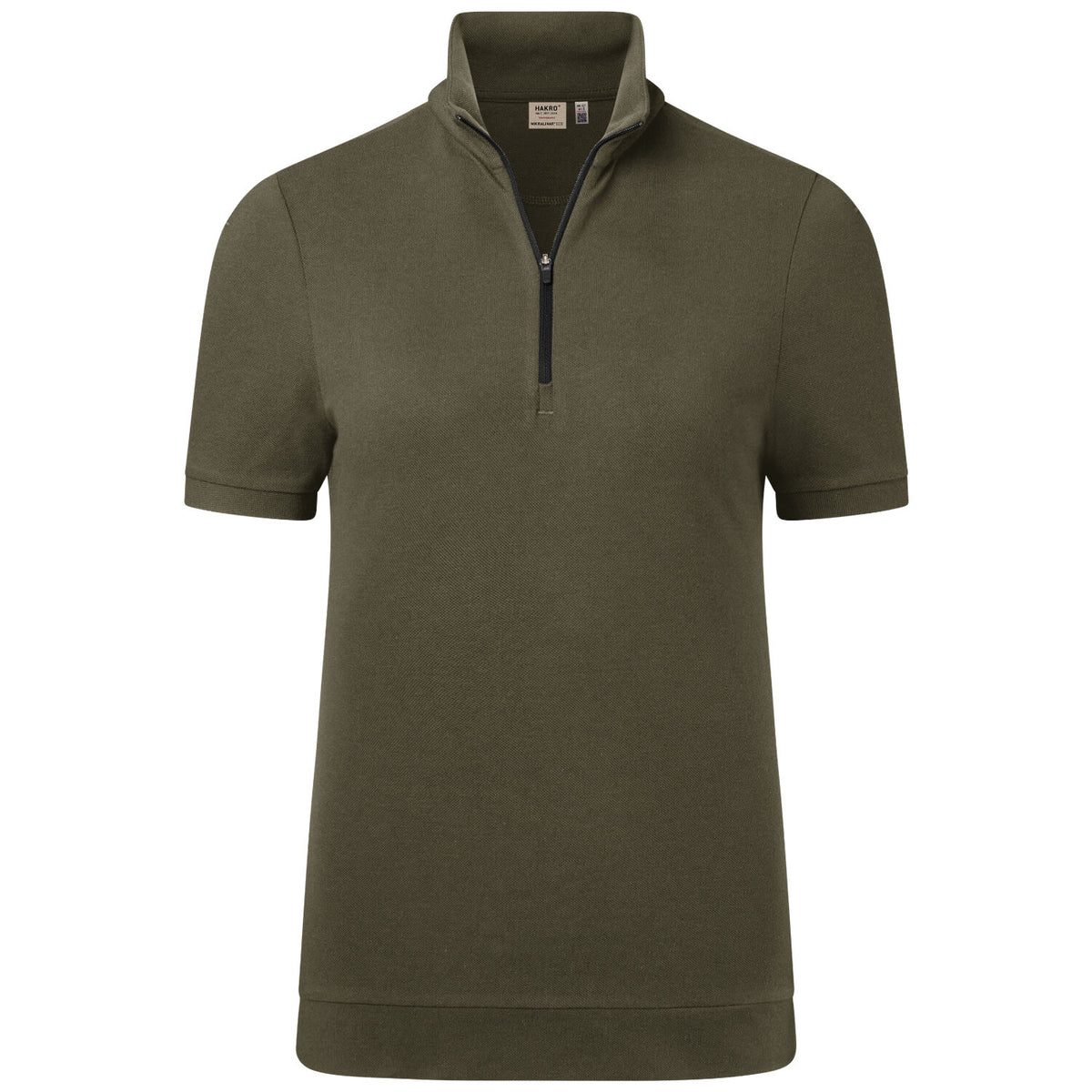 Hakro Damen 334 Zip-Shirt Mikralinar ECO – olive