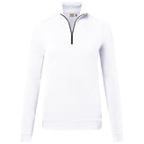 Hakro Damen 335 Langarm-Zip-Shirt Mikralinar – weiß