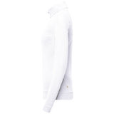 Hakro Damen 335 Langarm-Zip-Shirt Mikralinar – weiß