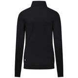 Hakro Damen 335 Langarm-Zip-Shirt Mikralinar – schwarz