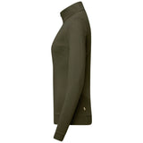 Hakro Damen 335 Langarm-Zip-Shirt Mikralinar – olive