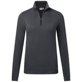 Hakro Damen 335 Langarm-Zip-Shirt Mikralinar – karbongrau