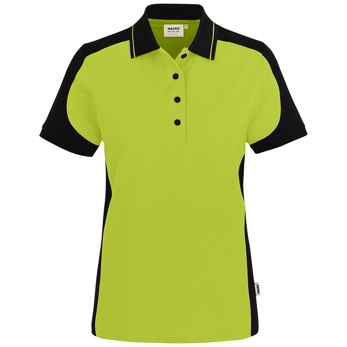 Hakro Damen 339 Contrast Poloshirt Mikralinar – kiwi
