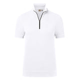 Hakro Damen 334 Zip-Shirt Mikralinar ECO – weiß