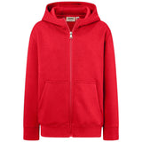 Hakro 565 Kinder Sweatjacke Bio-Baumwolle – rot