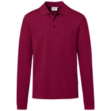 Hakro 817 Langarm Poloshirt Mikralinar ECO – weinrot