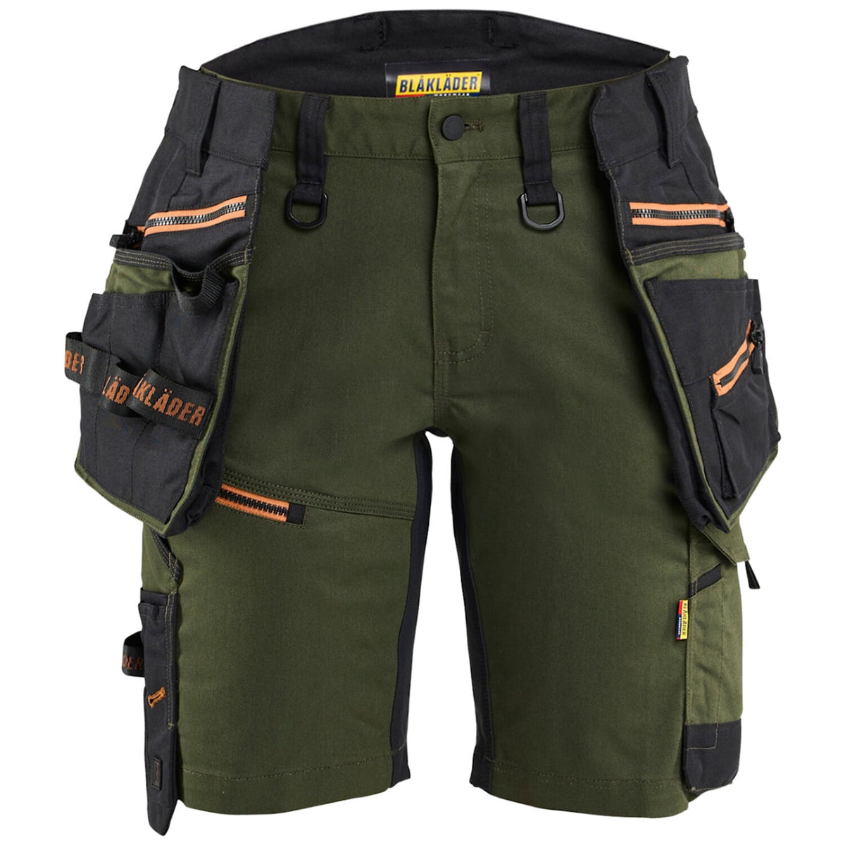 Blåkläder Damen 7175 Arbeitsshorts Striker – waldgrün/rost