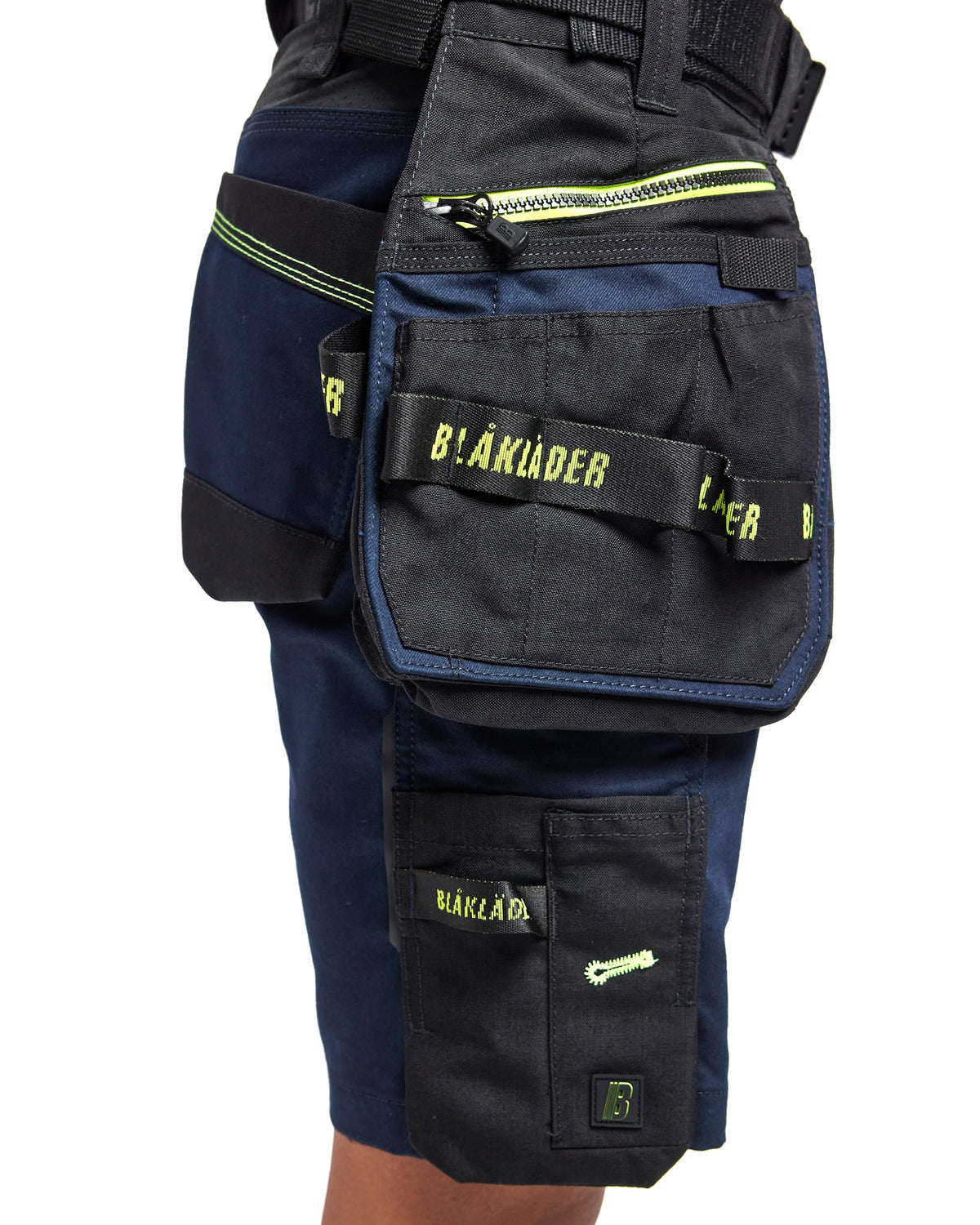 Blåkläder Damen 7175 Arbeitsshorts Striker – dunkelmarine/gelb