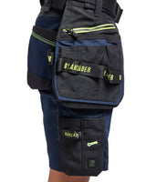 Blåkläder Damen 7175 Arbeitsshorts Striker – dunkelmarine/gelb