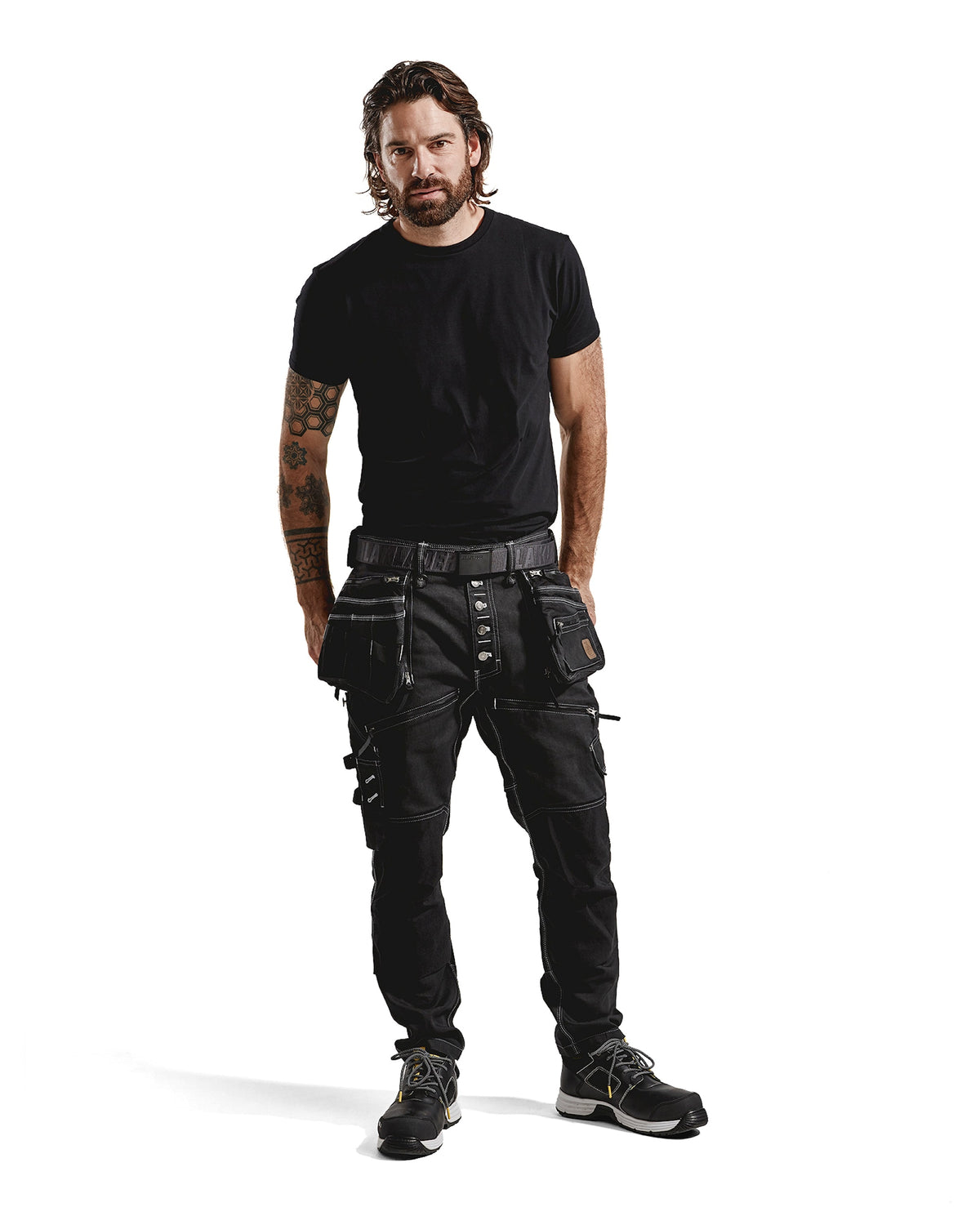 Blåkläder X1900 Stretch Jeans-Handwerkerhose – schwarz