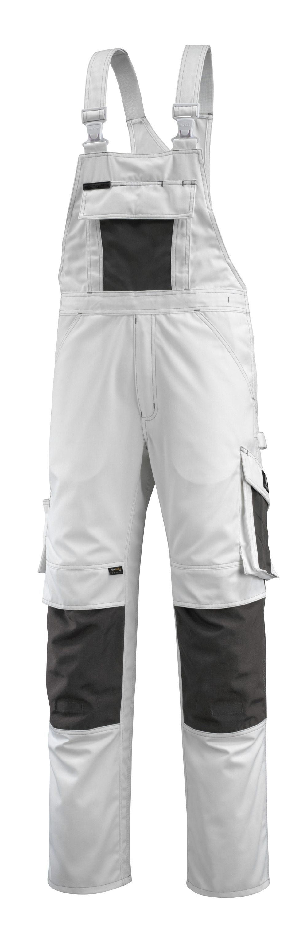Mascot Augsburg Unique Latzhose – weiß/dunkelanthrazit