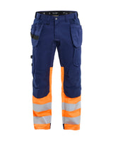 Blåkläder 1558 Warnschutz Stretch Handwerkerhose – marine/orange