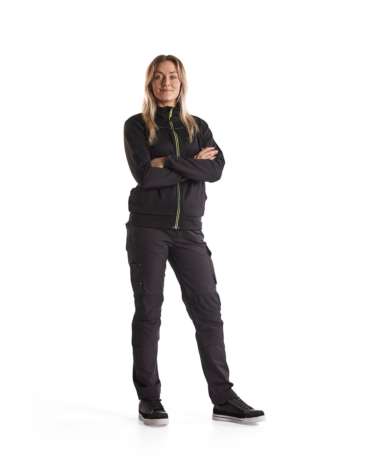 Blåkläder Damen 7195 Stretch Servicehose – schwarz/gelb