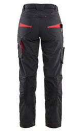 Blåkläder Damen 7195 Stretch Servicehose – schwarz/rot