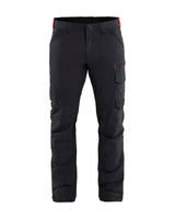 Blåkläder 1422 Stretch Servicehose – schwarz/rot