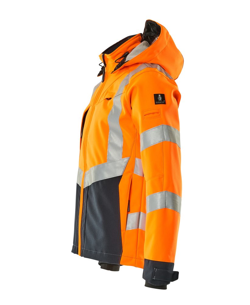 Mascot Blackpool zweifarbig WarnSoftshelljacke – orange/schwarzblau