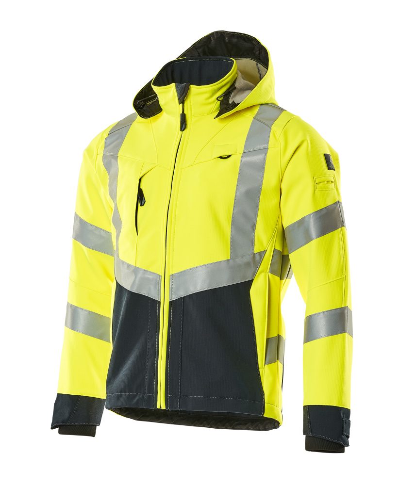 Mascot Blackpool zweifarbig WarnSoftshelljacke – gelb/schwarzblau