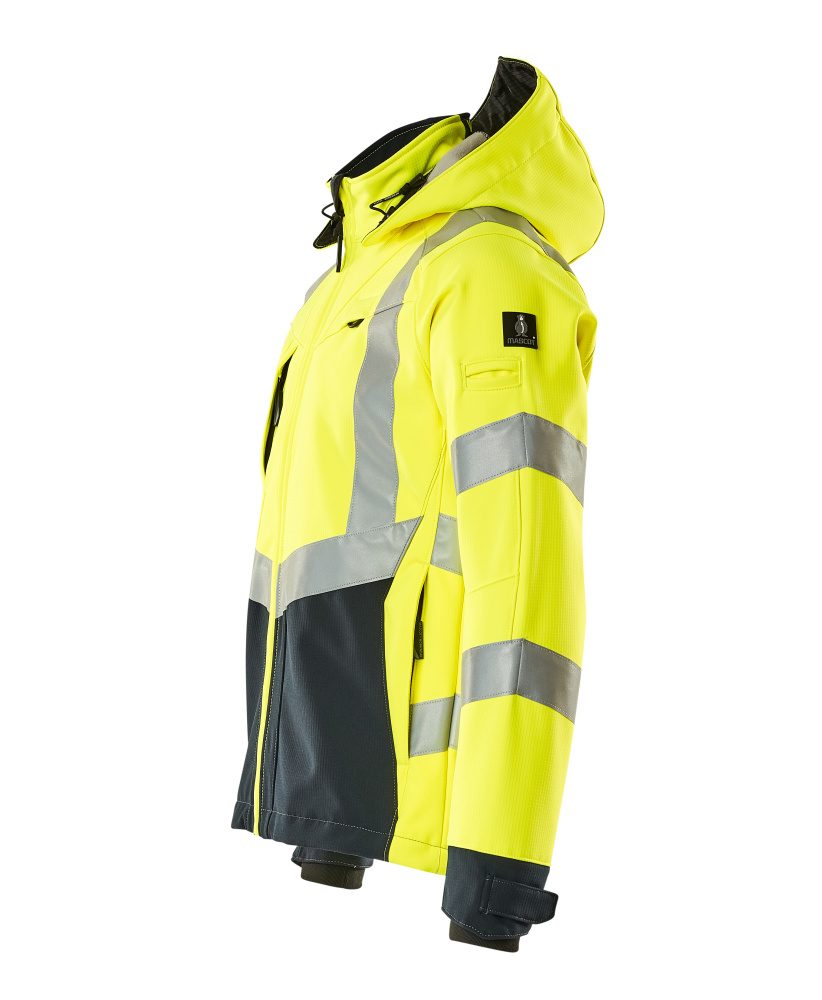 Mascot Blackpool zweifarbig WarnSoftshelljacke – gelb/schwarzblau