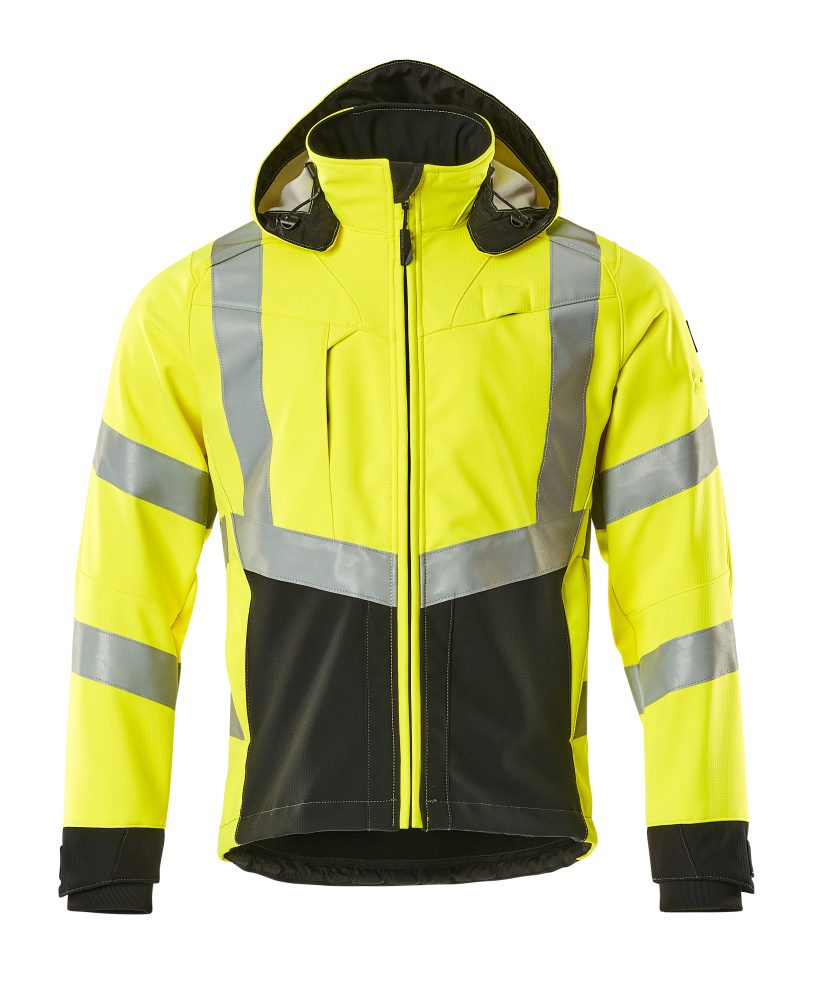 Mascot Blackpool zweifarbig WarnSoftshelljacke – gelb/schwarz