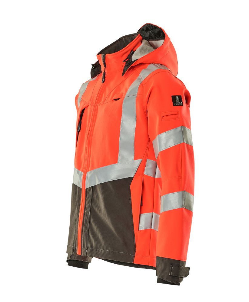 Mascot Blackpool zweifarbig WarnSoftshelljacke – rot/anthrazit
