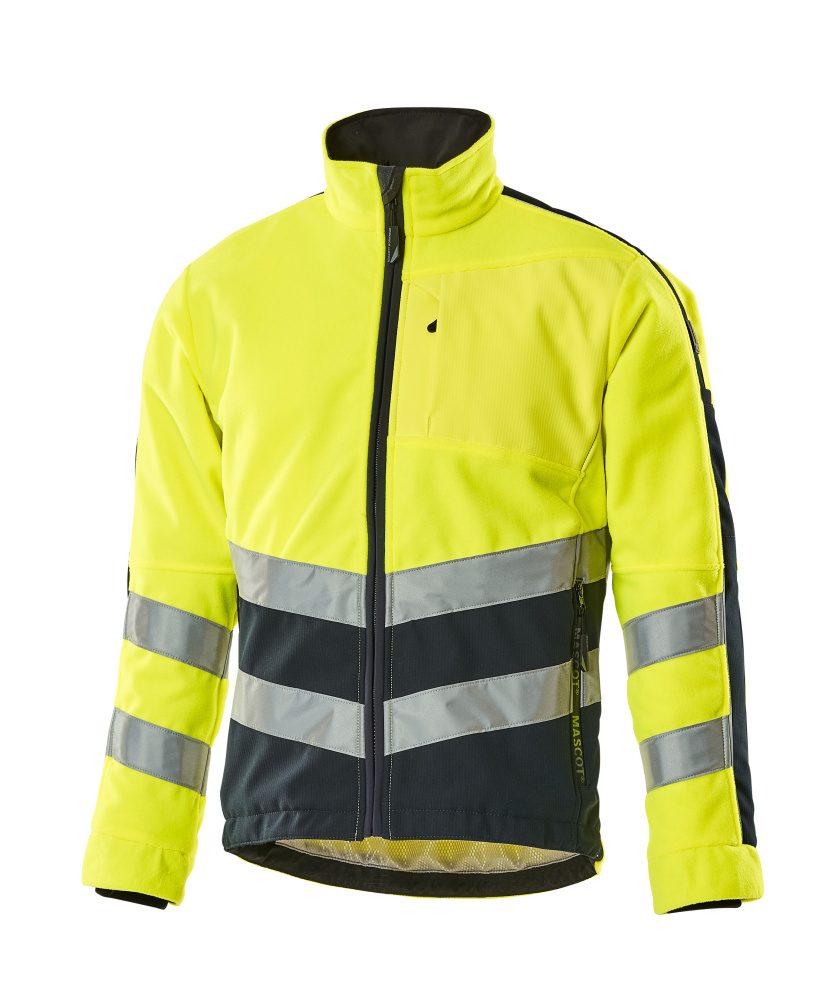 Mascot Sheffield Warnschutz Fleecejacke – gelb/schwarzblau