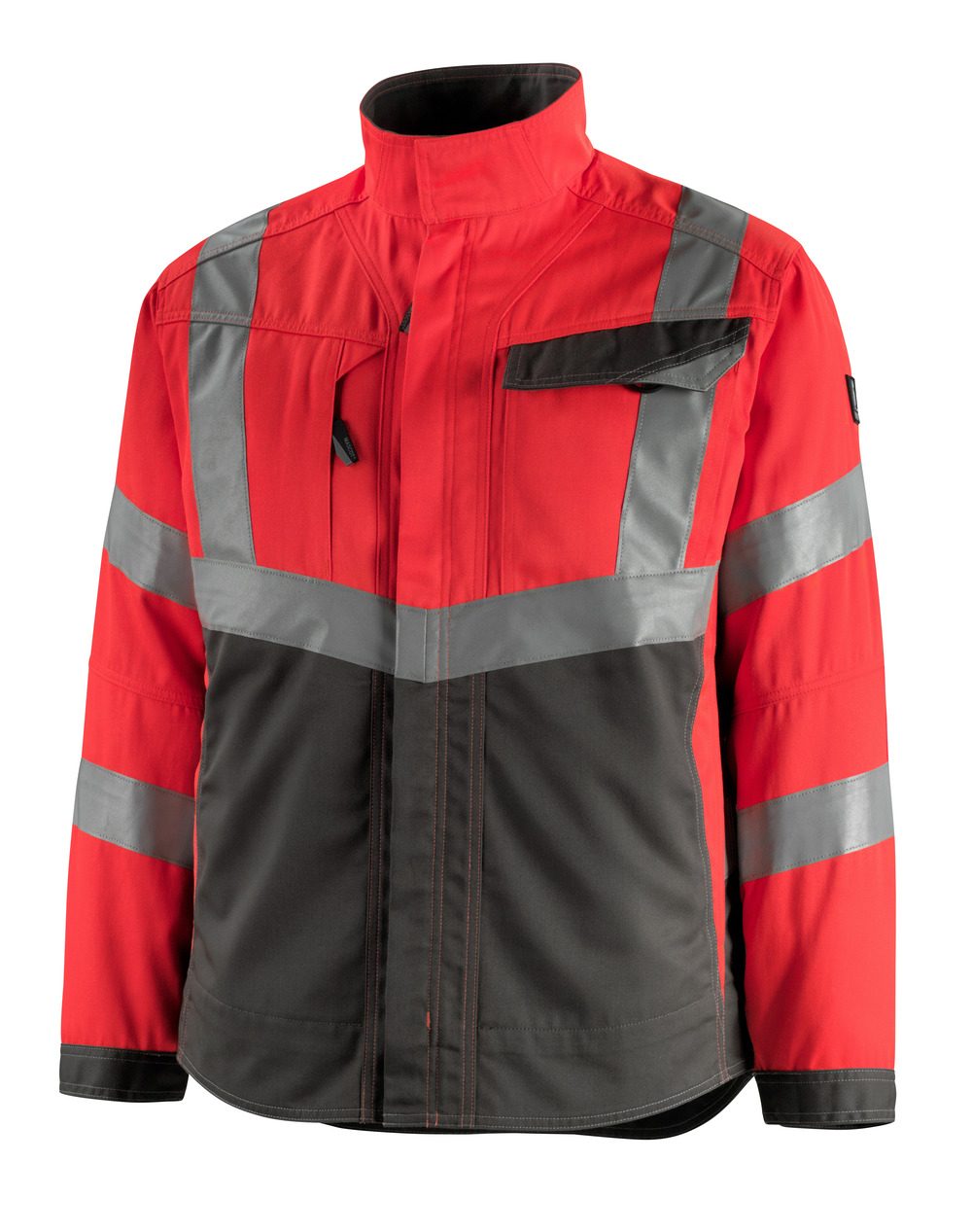 Mascot Oxford Safe Supreme Warnschutzjacke – rot/anthrazit